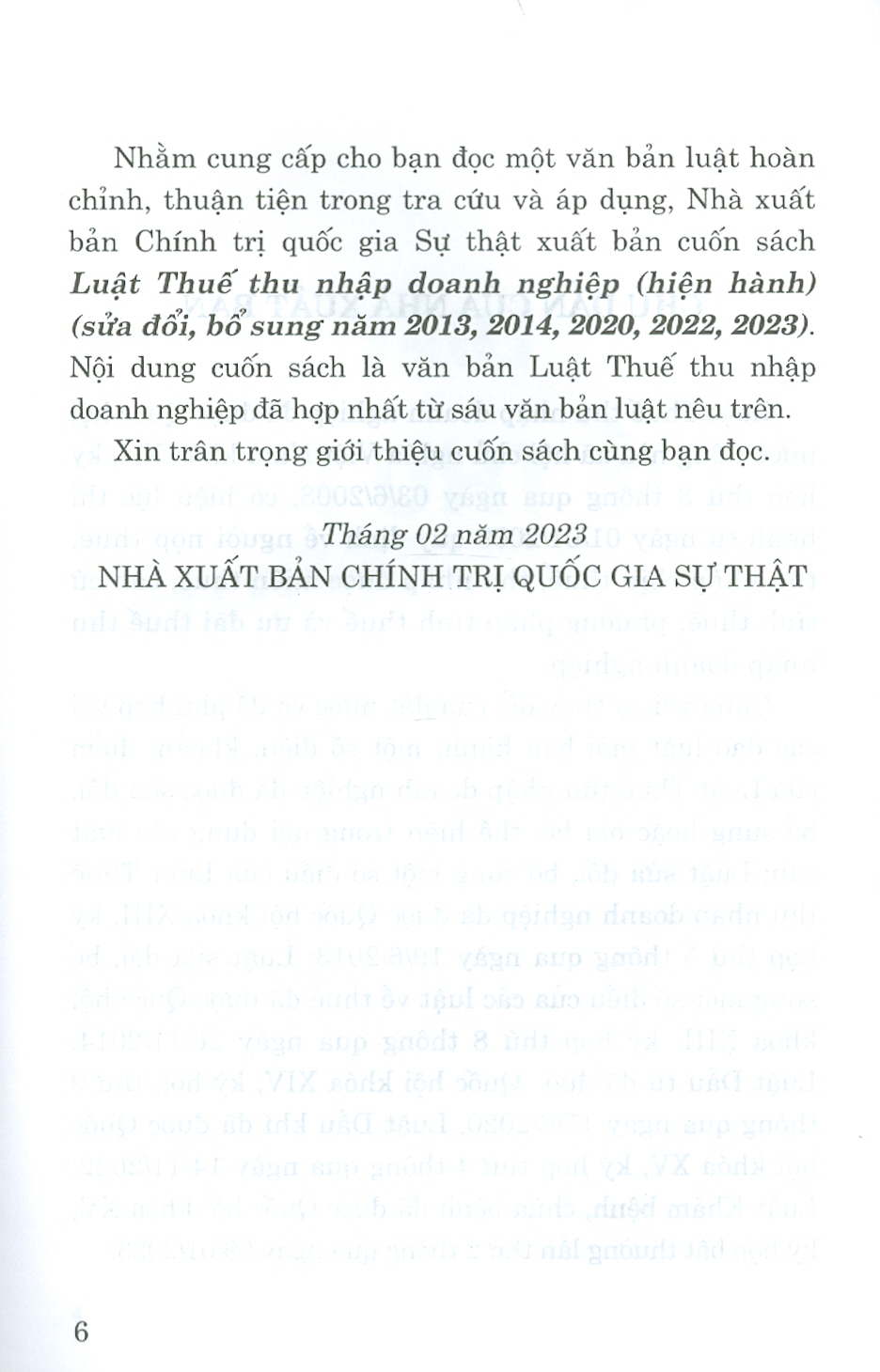 Luật Thuế Thu Nhập Doanh Nghiệp (Hiện Hành) (Sửa Đổi, Bổ Sung Năm 2013, 2014, 2020, 2022, 2023)