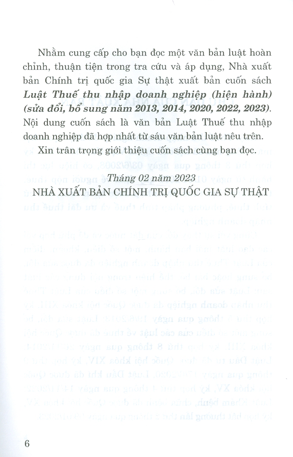 Luật Thuế Thu Nhập Doanh Nghiệp (Hiện Hành) (Sửa Đổi, Bổ Sung Năm 2013, 2014, 2020, 2022, 2023)