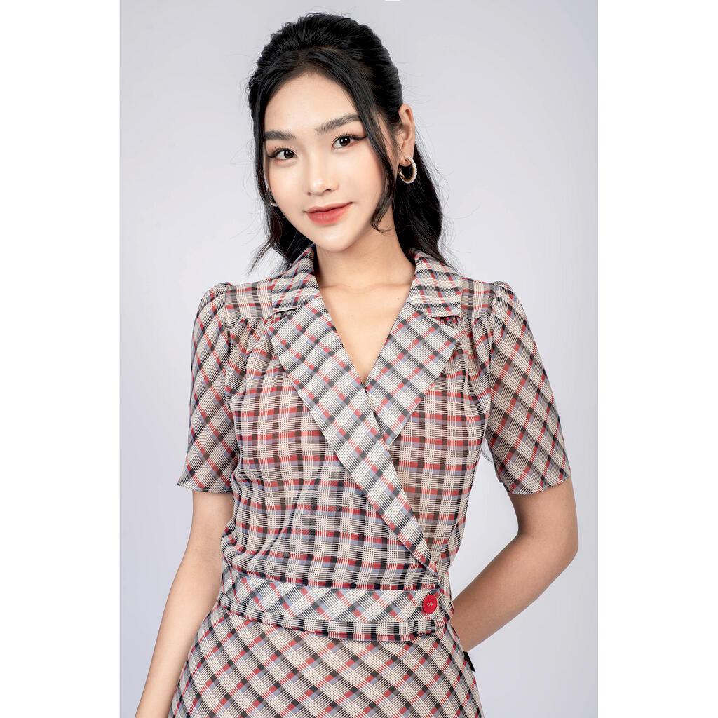 Set đầm kẻ MMOutfit M-SB050321040