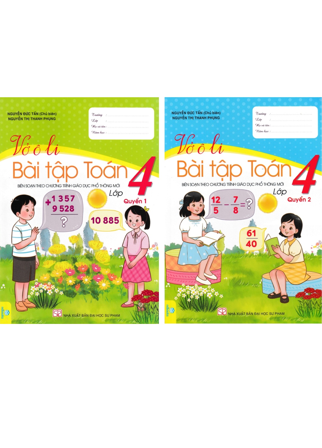 Combo Vở Ô Li Bài Tập Toán Lớp 4 Quyển 1 + 2 - ND