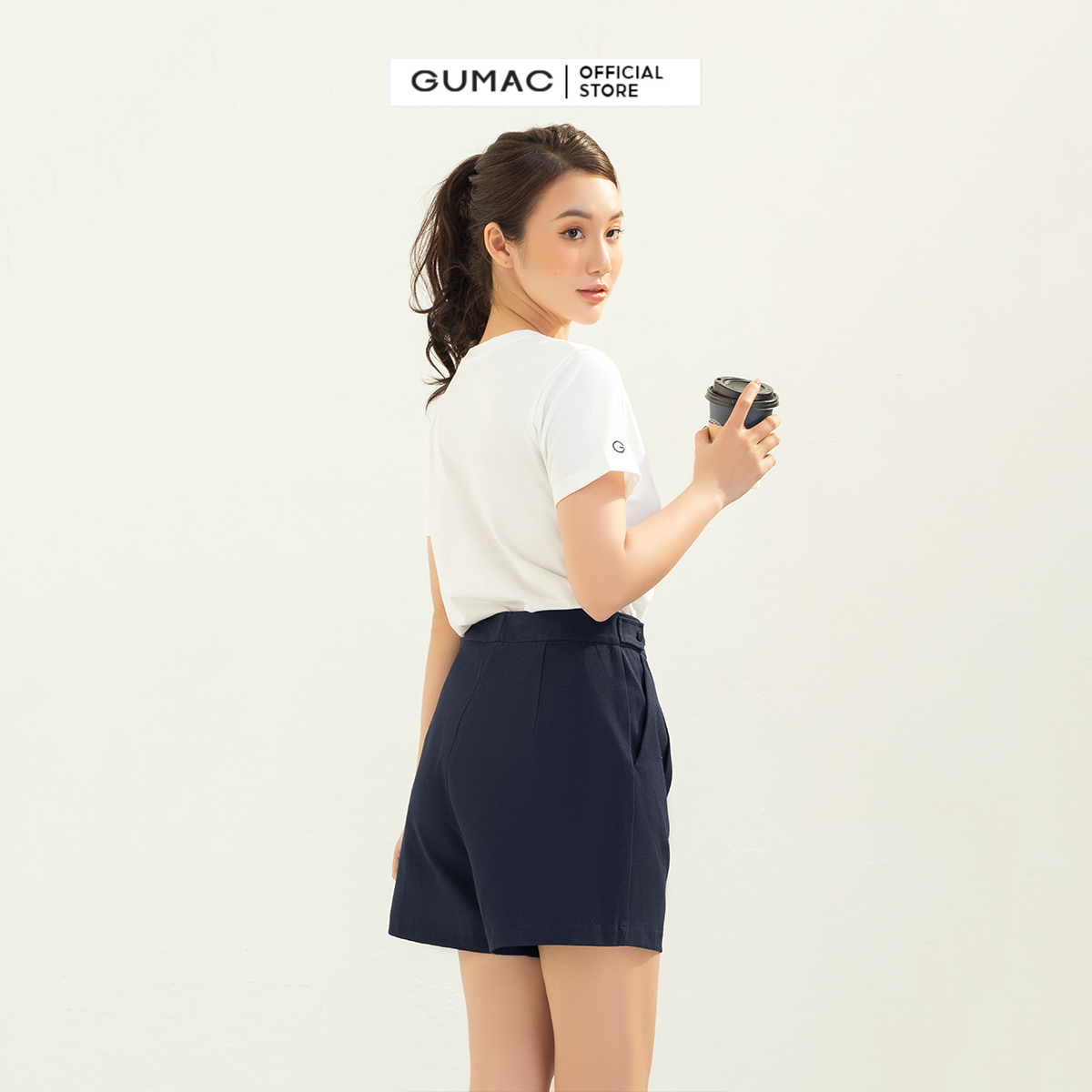 Quần short nữ GUMAC QC03063 form A nhẹ phối đai