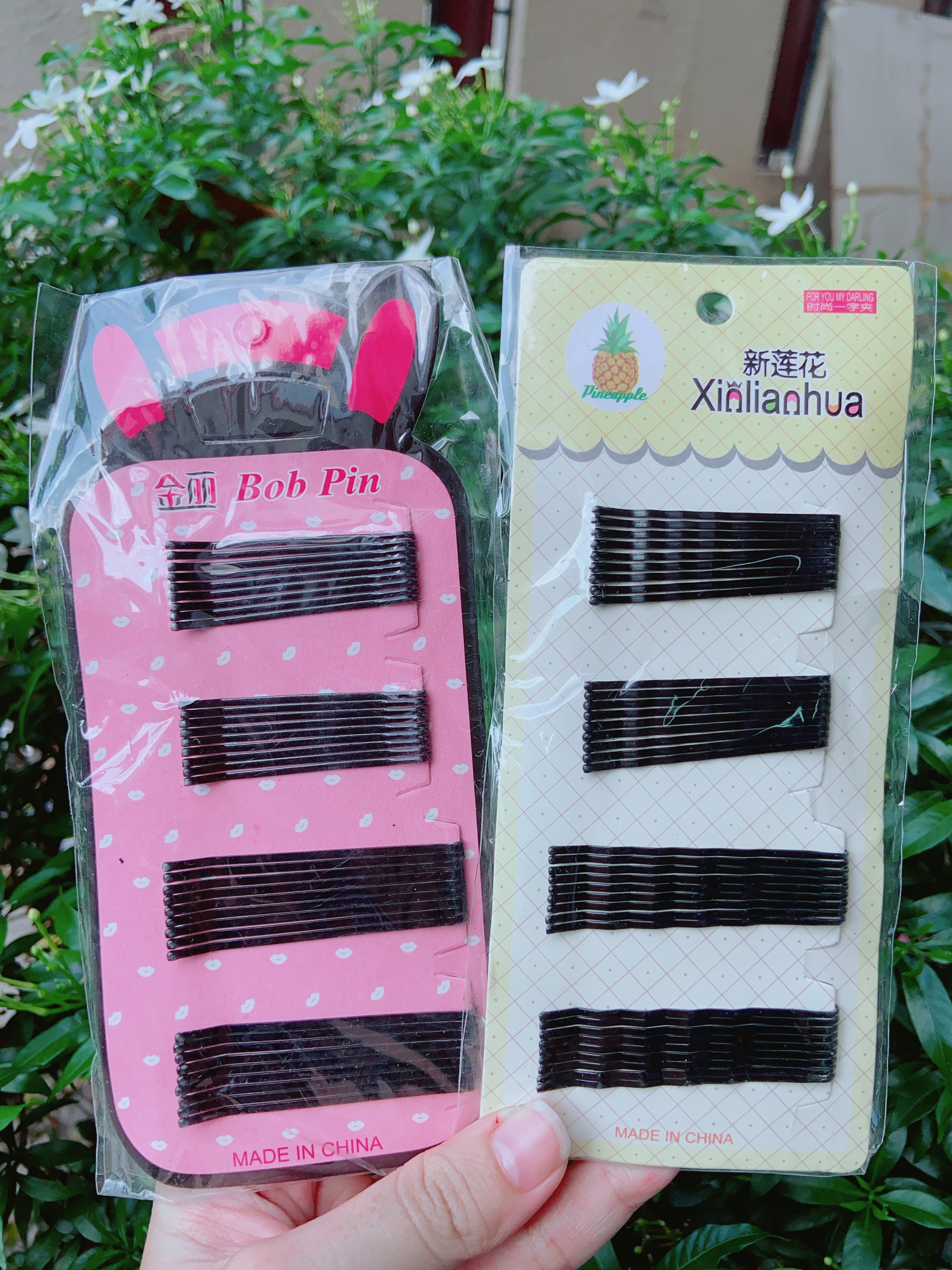 Vỉ 30 kẹp tăm kim loại màu đen đơn giản tiện dụng - Kẹp tăm đen kim loại dạng sóng dạng phẳng tối giản