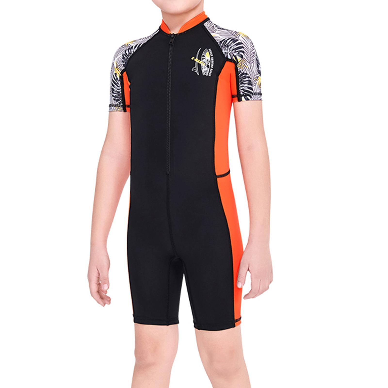 Wetsuit Swimsuit Swimming Snorkeling Child Short Sleeve Boys Girls Surfing