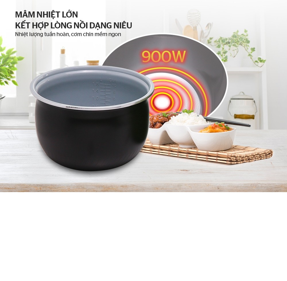 Nồi Cơm Điện 1.8L Sunhouse MaMa SHD8665 - Màu Ngẫu Nhiên - Hàng Chính Hãng