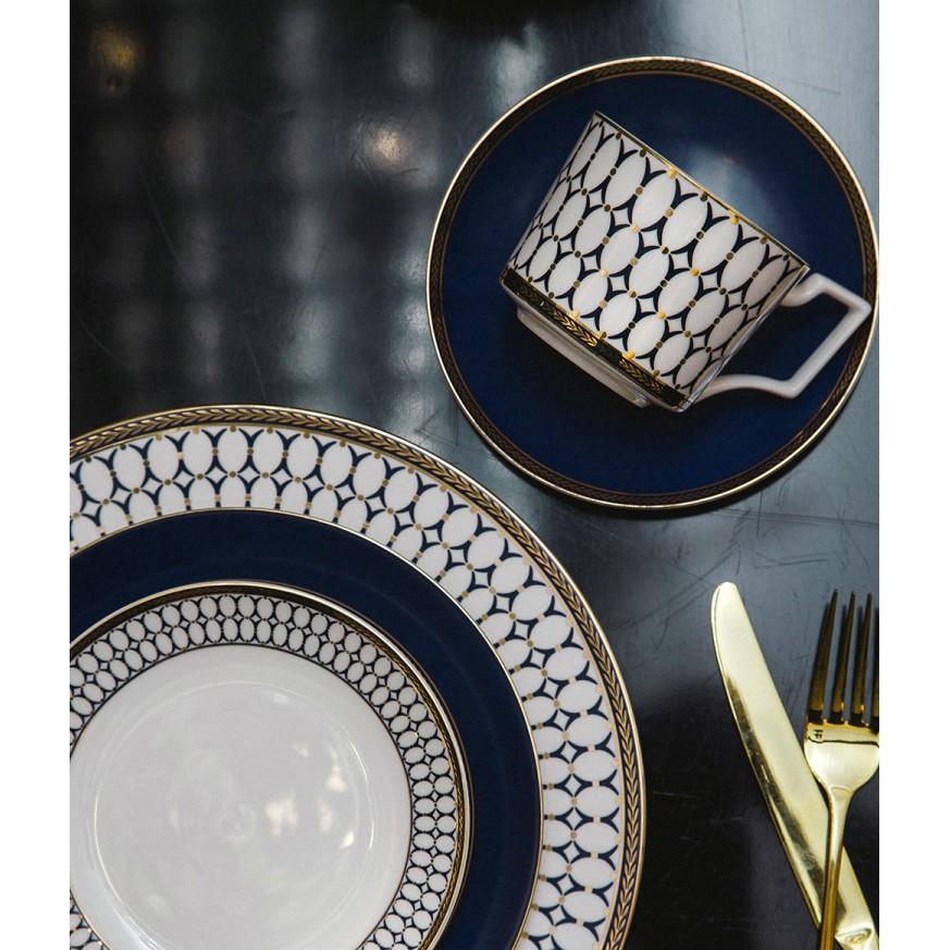 Bộ 4 đĩa ăn quý tộc Chas Navy Dinner 4PCS