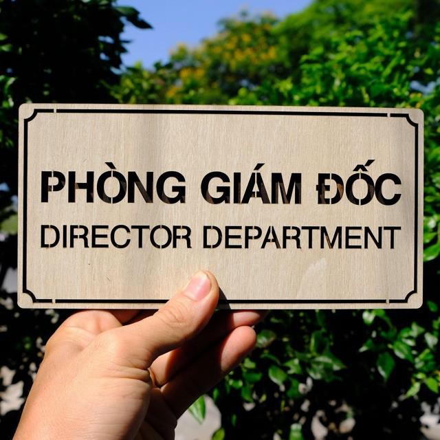 Bảng tên phòng giám đốc bằng gỗ