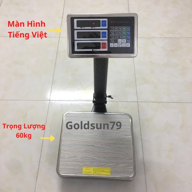 Cân điện tử tính tiền cân bàn ( 60kg ) bán hàng siêu thị,tạp hóa ( bảo hành 12 tháng )