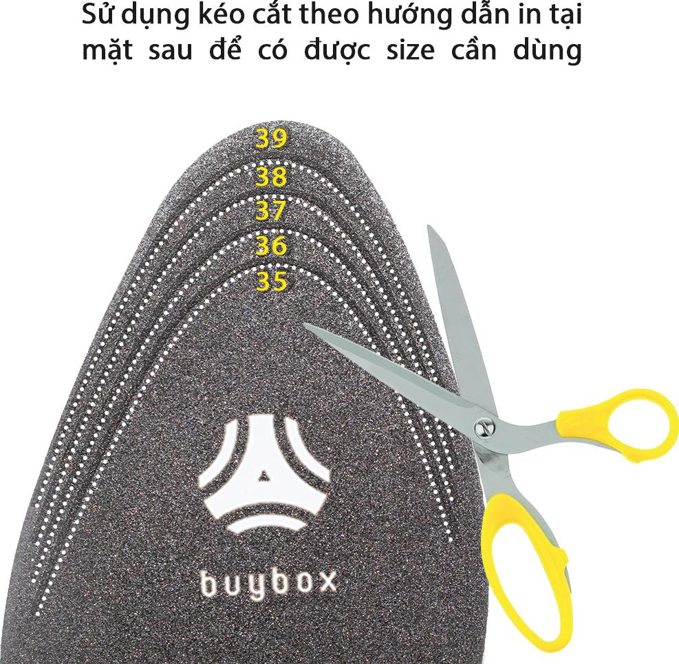 2 cặp Lót giày cao gót mũi nhọn 4D có gờ giảm sốc đệm êm nguyên bàn chân - buybox - BBPK65-2 - 1 cặp Kem + 1 cặp Đen