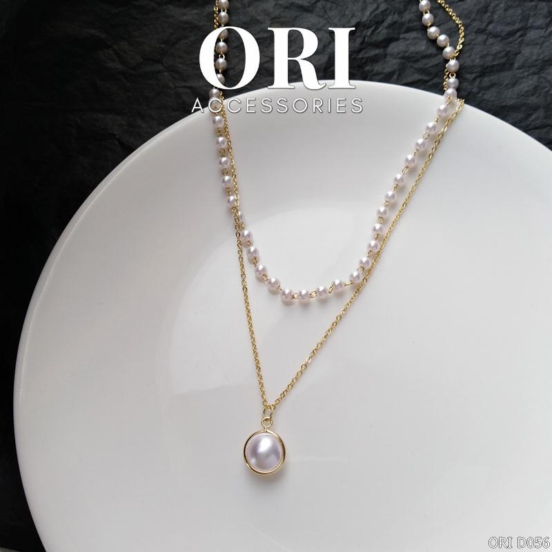 Dây chuyền nữ Chocker ngọc trai nhân tạo Alma thời trang sang trọng ORI ACCESSORIES D056