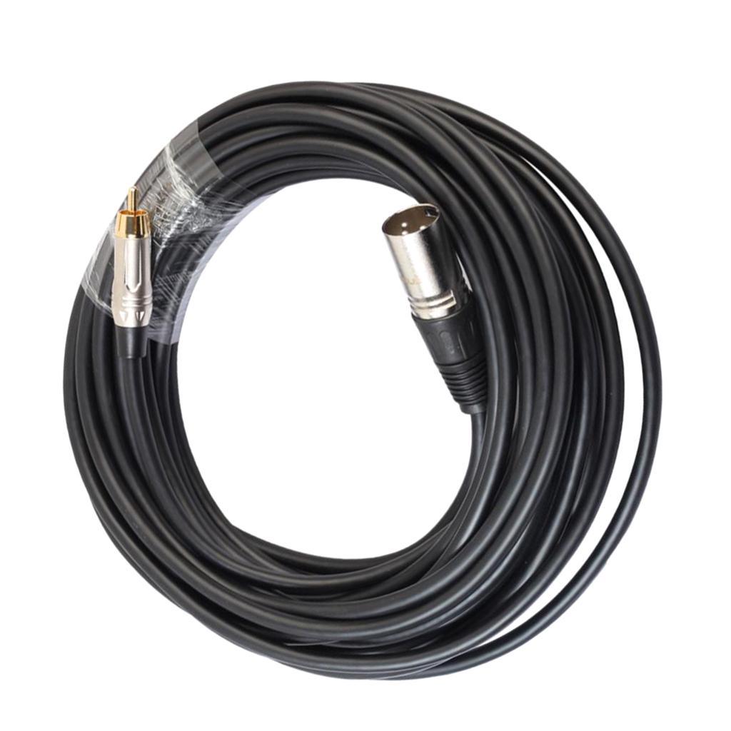 RCA Male to XLR Male Audio Mic Cable Patch Microphone Cord Parts