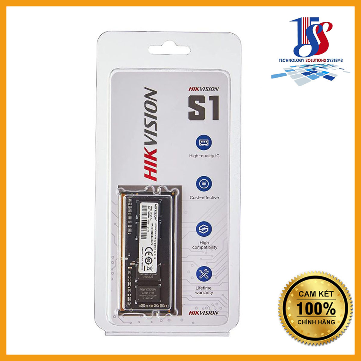 Bộ nhớ trong S1 HIKVISION DDR4 8Gb 2666MHz cho Laptop HKED4082CBA1D0ZA1 - Hàng chính hãng bảo hành 36 tháng