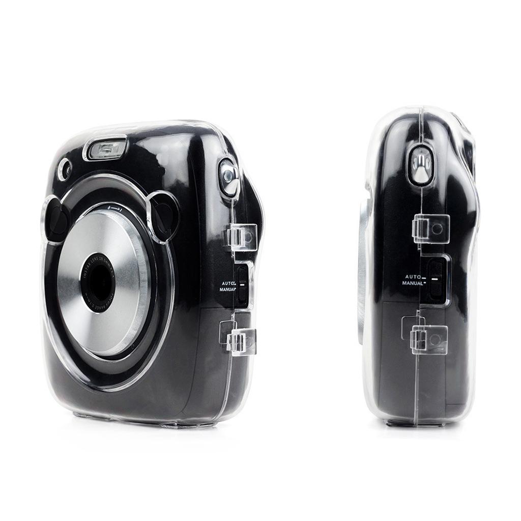 Clear Hard Case w/Shoulder Strap for Instax Square SQ10 Camera