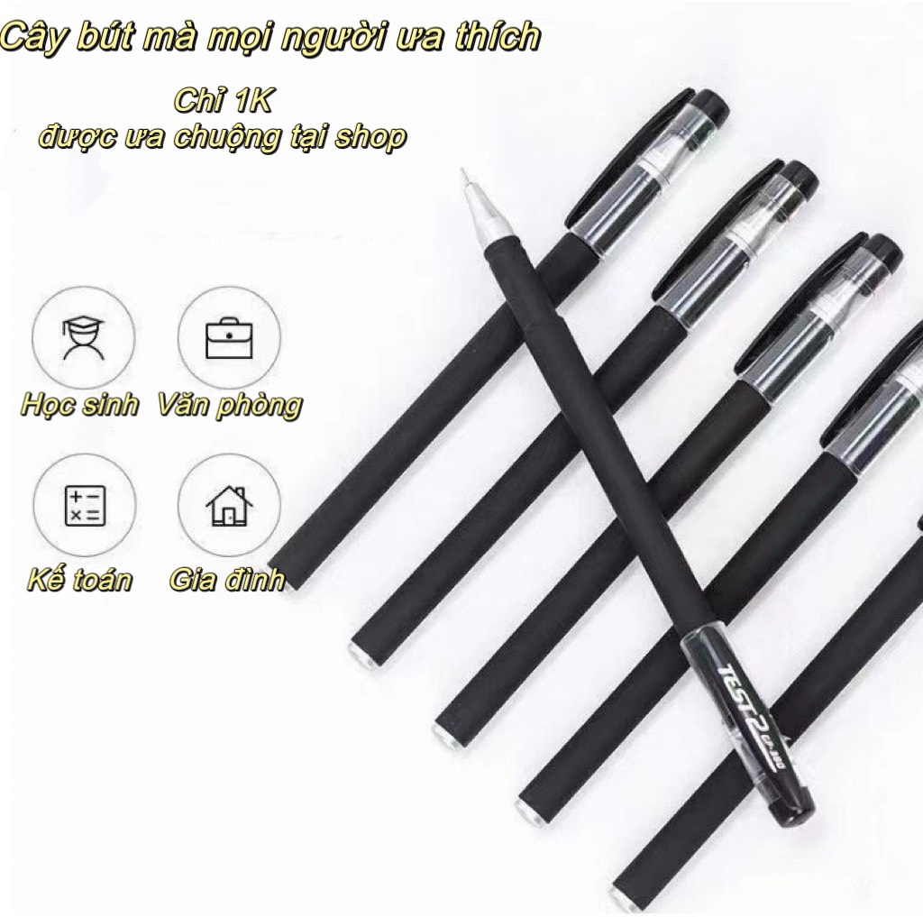 Bút bi viết mực đen đỏ xanh học sinh giá rẻ 0.5 mm viết đẹp có nắp cài đồ dùng học tập văn phòng phẩm sỉ lẻ