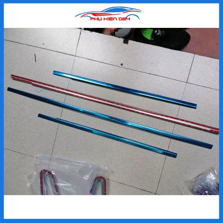 Bộ nẹp viền chân kính inox Nissan Sunny 2013-2014-2015-2016-2017-2018-2019-2020