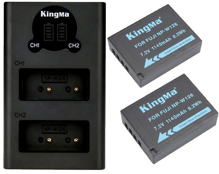 Pin sạc Kingma Ver 2 cho Fujifilm NP-W126, Hàng chính hãng