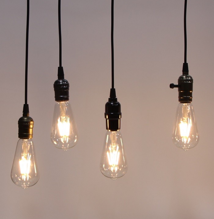 Bộ 3 dây đèn thả cổ điển Vintage bóng đèn trang trí Edison ST64 6W