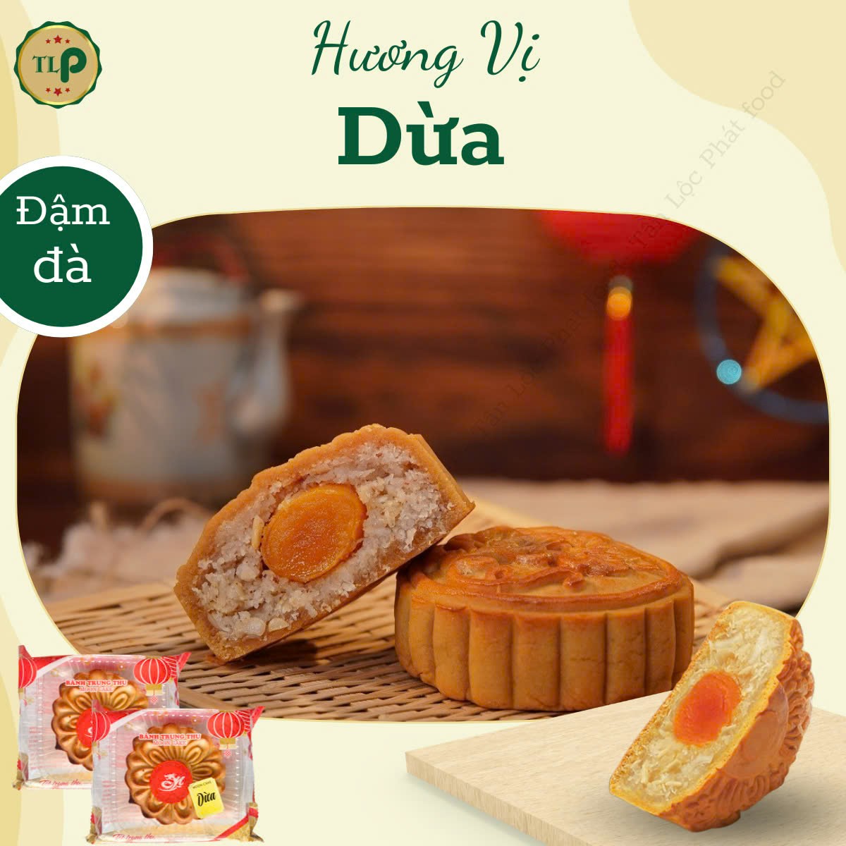 Hộp 4 bánh Trung Thu Tân Lộc Phát &quot;Trung Thu Đoàn Viên&quot; (4 bánh x 150g) Quà Tặng Trung Thu Đoàn Viên
