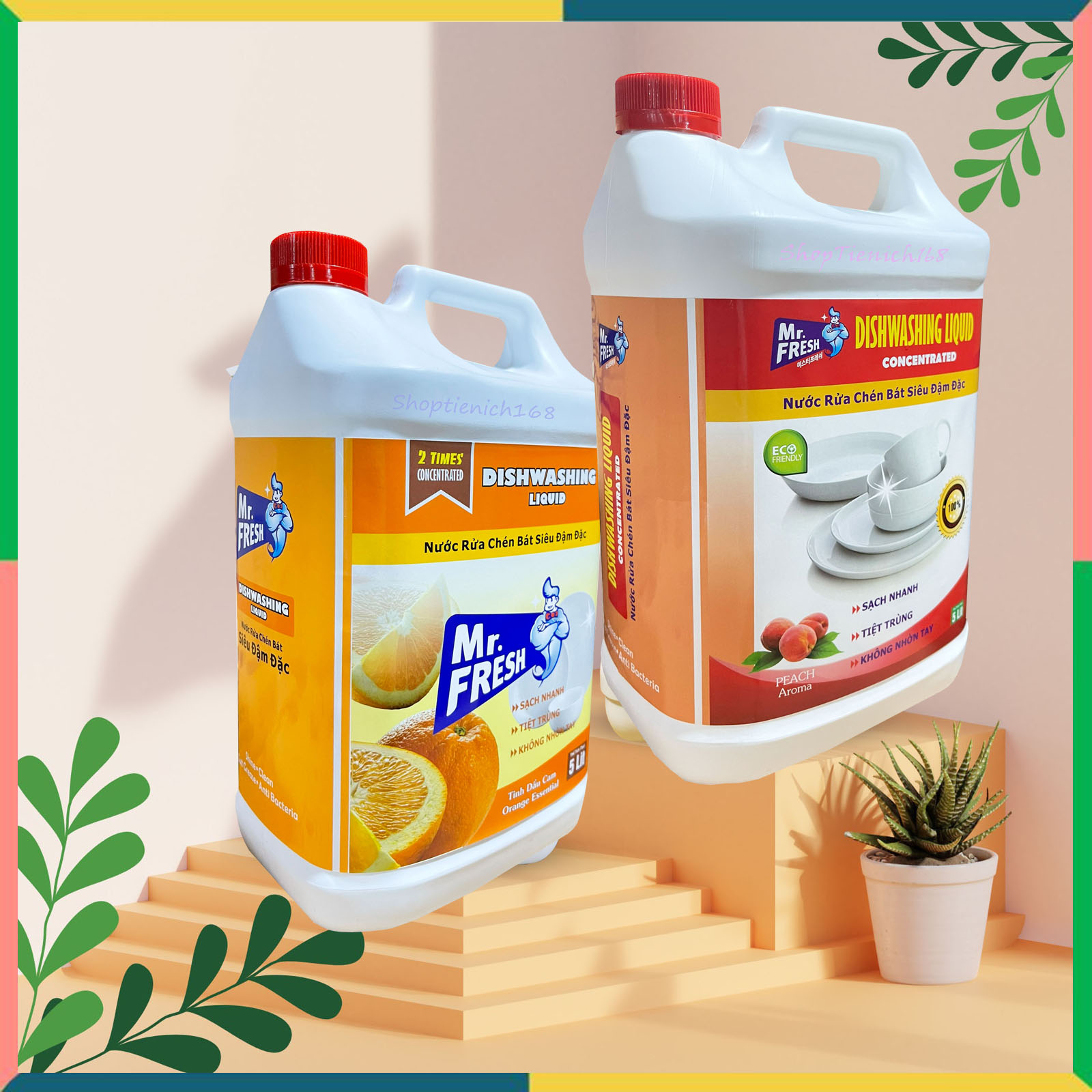 Nước rửa chén bát siêu đậm đặc Mr.fresh 5L hương cam