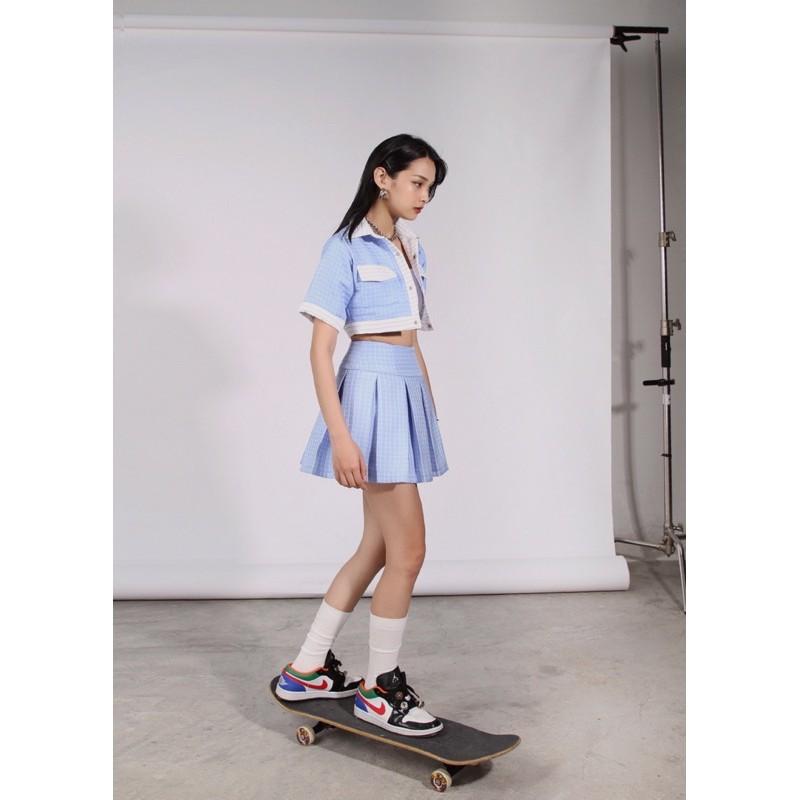 Set áo Croptop và Chân váy BlueEye
