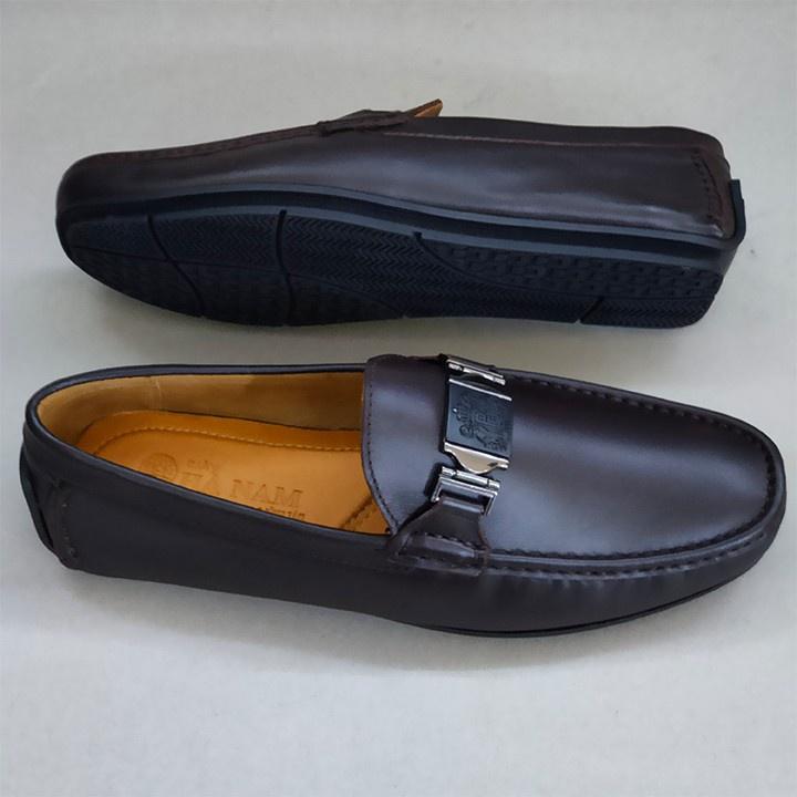 Giày Mọi Nam Đế Âm Da Bò Thật TiTi ĐÔ Cao Cấp GDA2025d