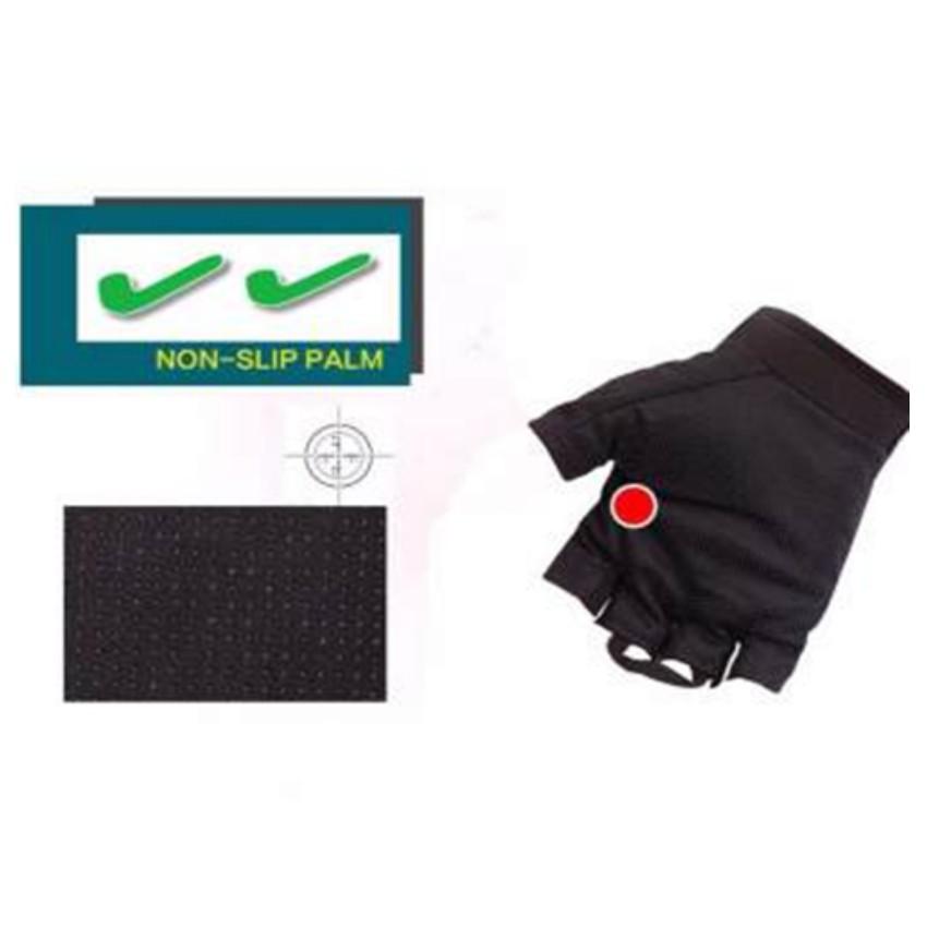 Găng tay hở ngón thể thao, lái xe size L + Tặng 1 Đèn Led gắn van xe .