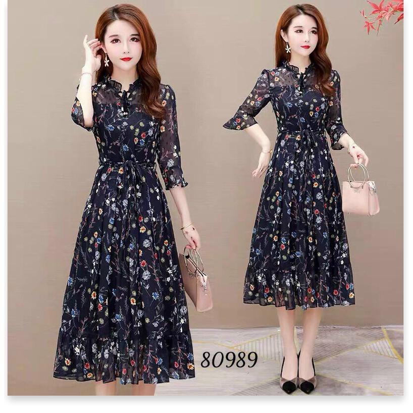 ĐẦM LỤA HOA NỮ CỰC HOT SANG TRỌNG CHO CÁC NÀNG KME FASHION