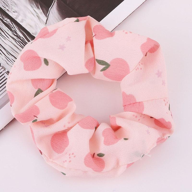 Scrunchies dây cột tóc hoa quả loại to đẹp - Bưởi đỏ trắng