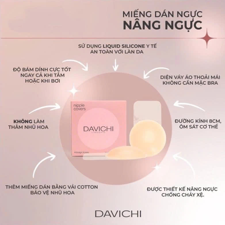 Miếng dán ngực sinh nhiệt tự thân Hàn Quốc - cơ chế tự dính khít khi tiếp xúc với bề mặt da có nhiệt BẢN TO 8CM - 1 CẶP