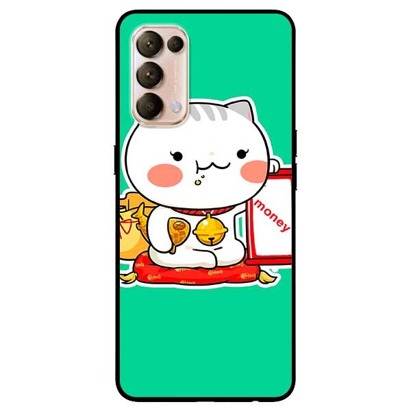 Ốp lưng dành cho Oppo Reno 5 mẫu Mèo May Mắn 4