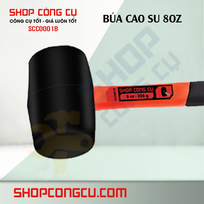 Búa cao su cán nhựa 8oz SCC0001B