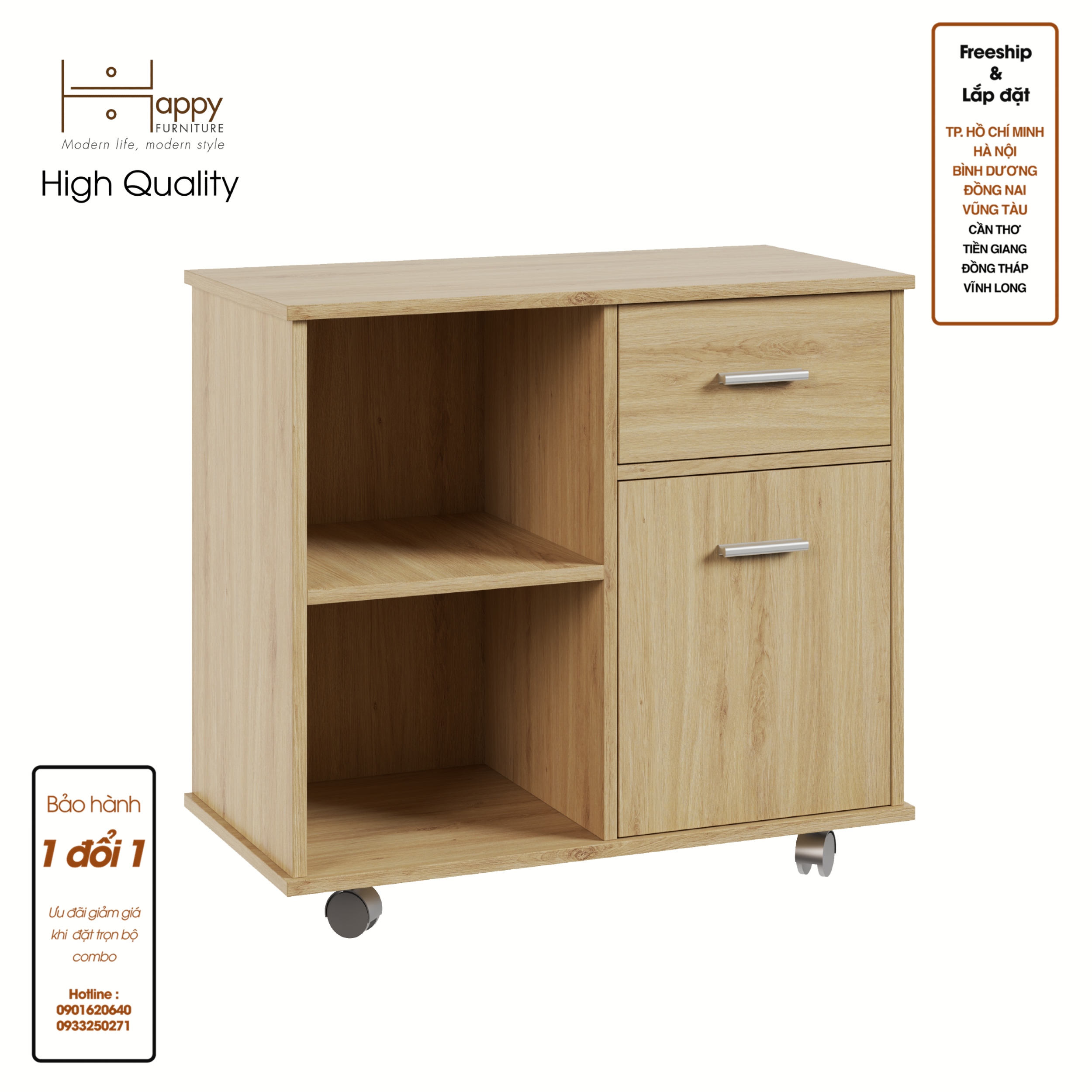 [Happy Home Furniture] COMFEE, Tủ đựng hồ sơ 4 ngăn ,  80cm x 40cm x 66cm ( DxRxC), THK_016