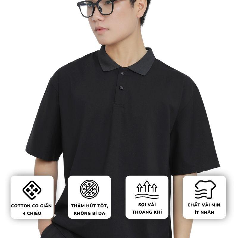 Áo polo nữ form rộng, áo thun polo nữ có cổ đẹp chất cotton form unisex PL044 Miucho in Graphic