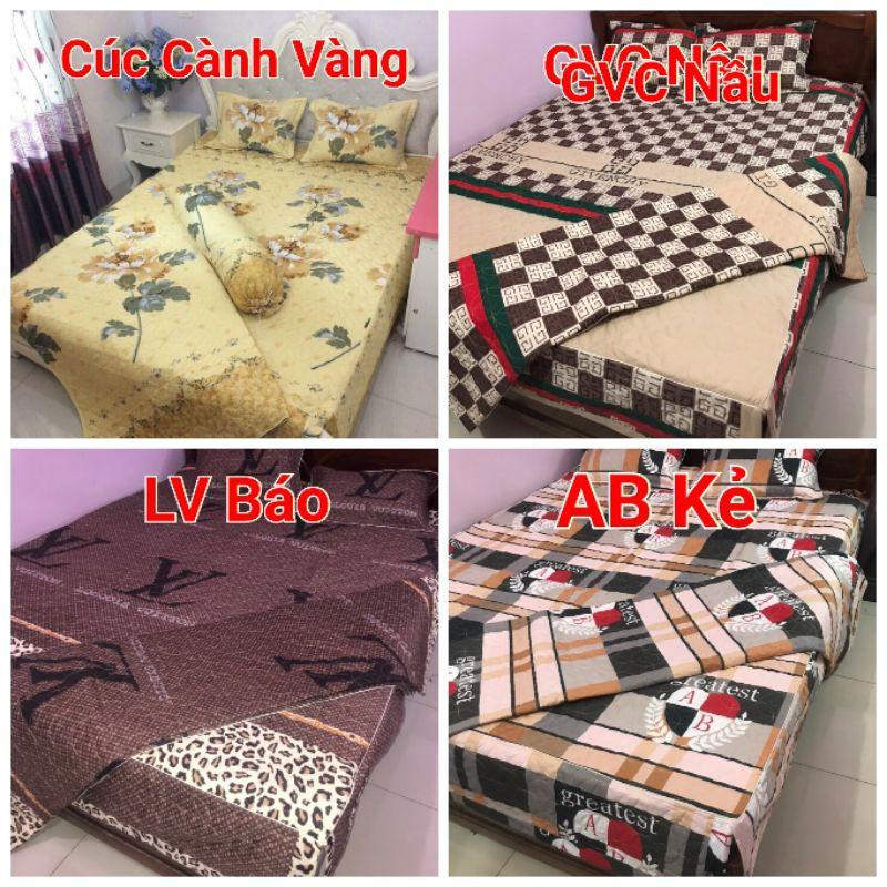 Bộ Trần Bông Chăn Ga Phủ 5 Món Chọn Mẫu. Cotton Poly Hàng Việt Nam Sản Xuất