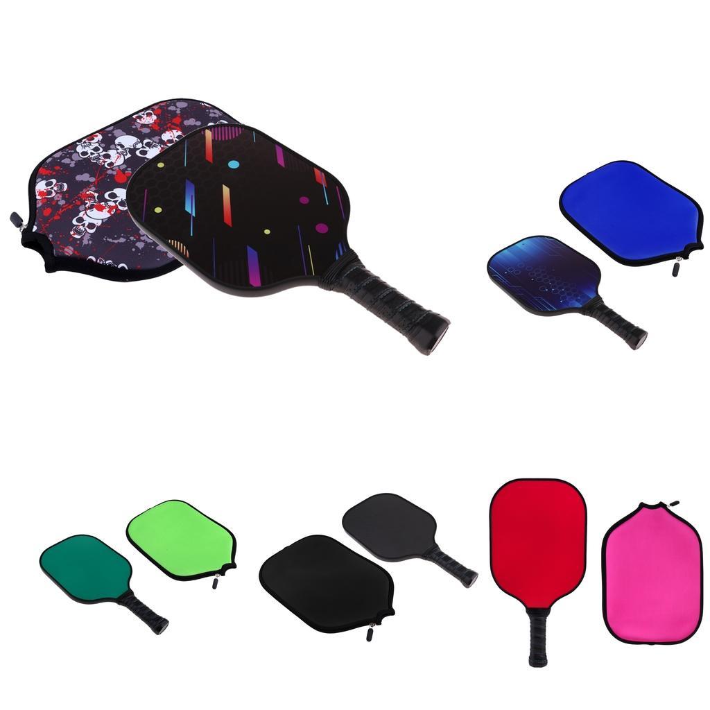 Durable Carbon Fiber Honeycomb Composite Core Pickleball Paddle / Racket & Zipper Neoprene Case Cover - Choice of Colors