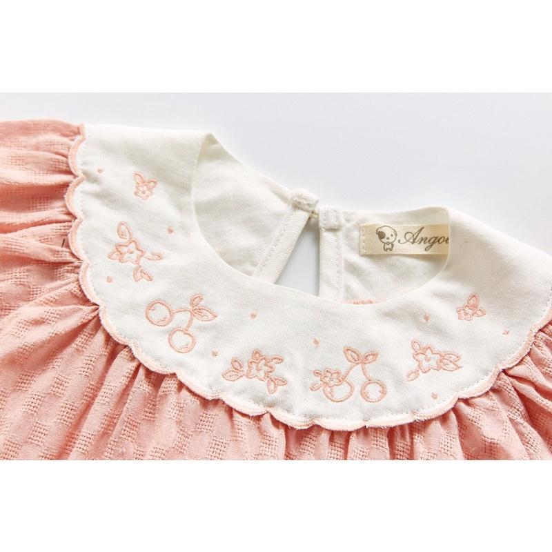 Peach Baby romper cotton mềm thoáng bé gái dưới 2t