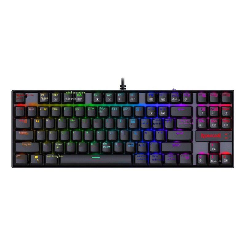 Giá thấp nhất Redragon Red Dragon K552RGB dạ quang chơi game bàn phím cơ 87 phím bán hàng thương mại điện tử trục xanh