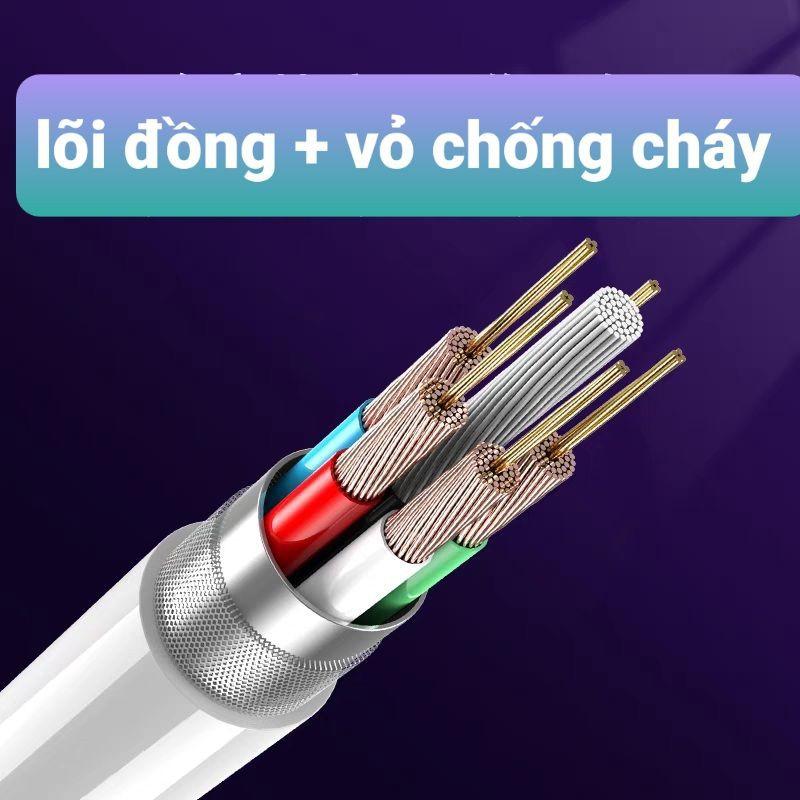 Cáp sạc nhanh vỏ chống cháy 4.5A . 2m