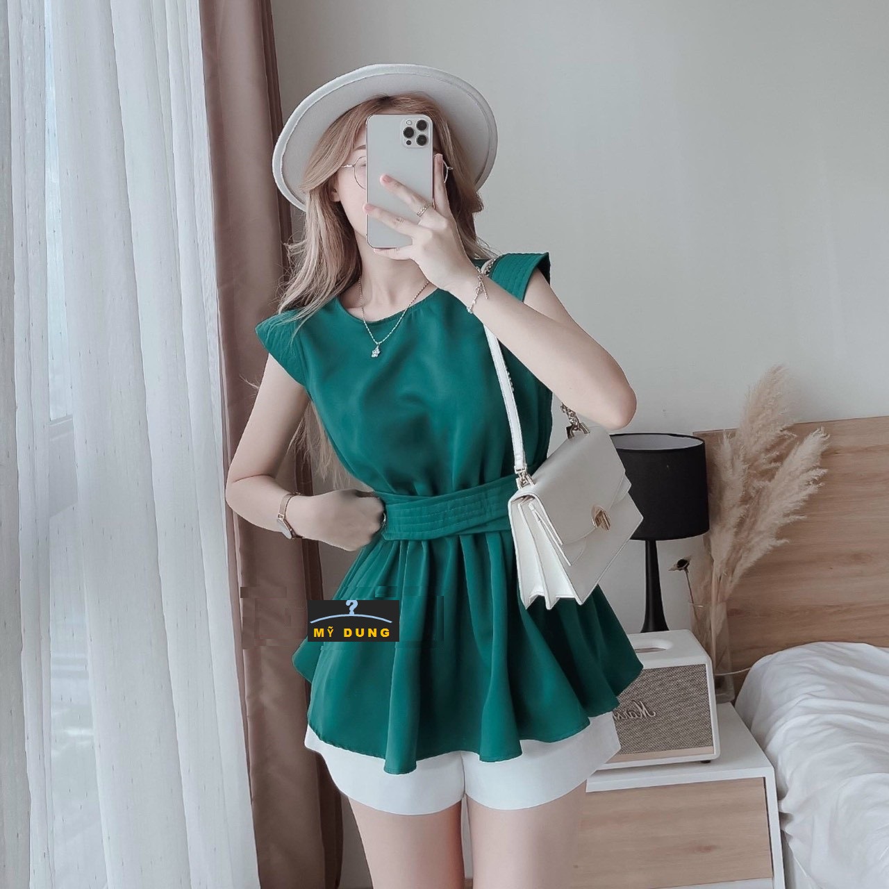 ÁO KIỂU SÁT NÁCH DÂY EO- CHẤT DŨI,MỀM, MỊN, CỰC MÁT-SIU CƯNG CÁC NÀNG ƠI