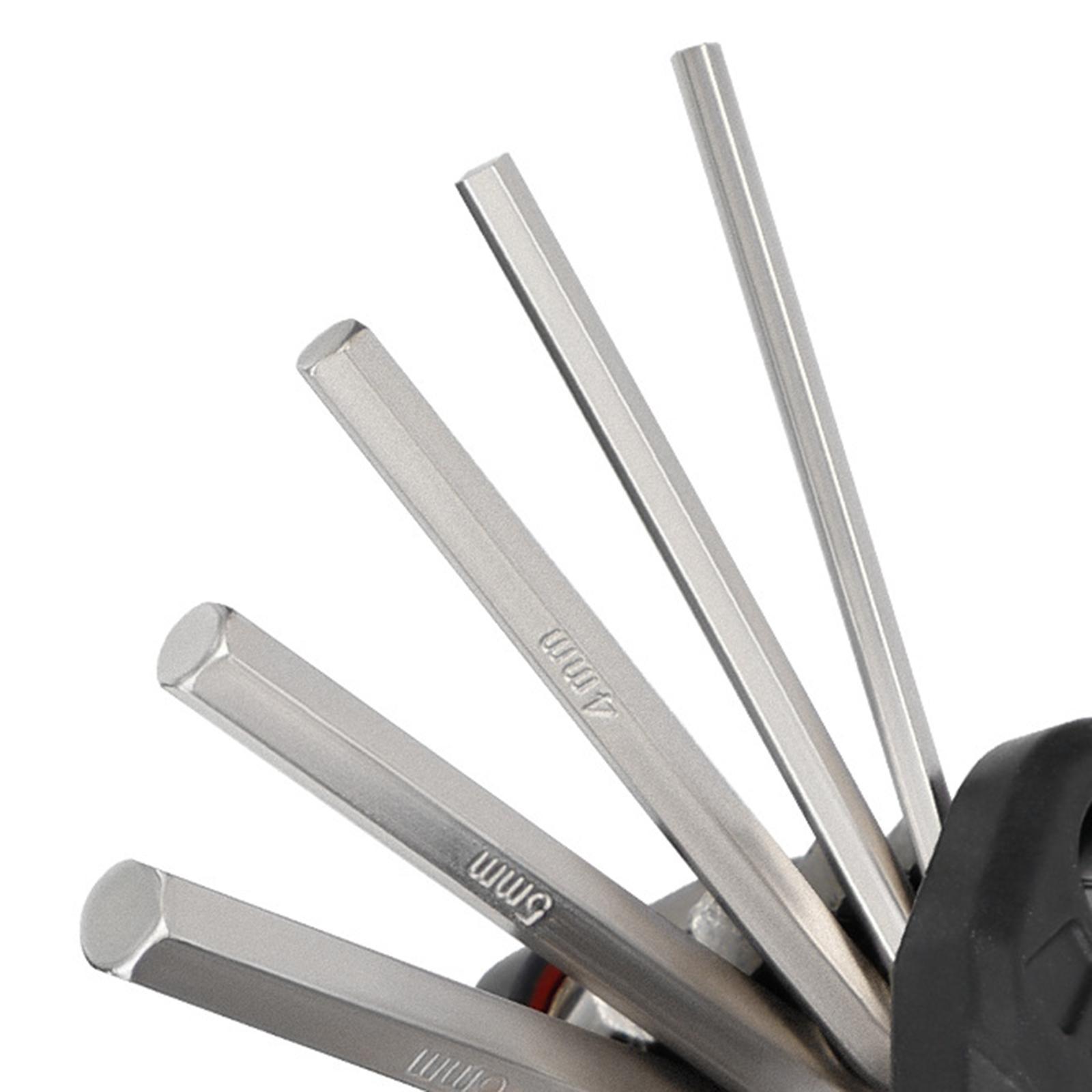 16 in 1 Bike Tire Repair Wrench Tool Multifunctional for Travel Repairing