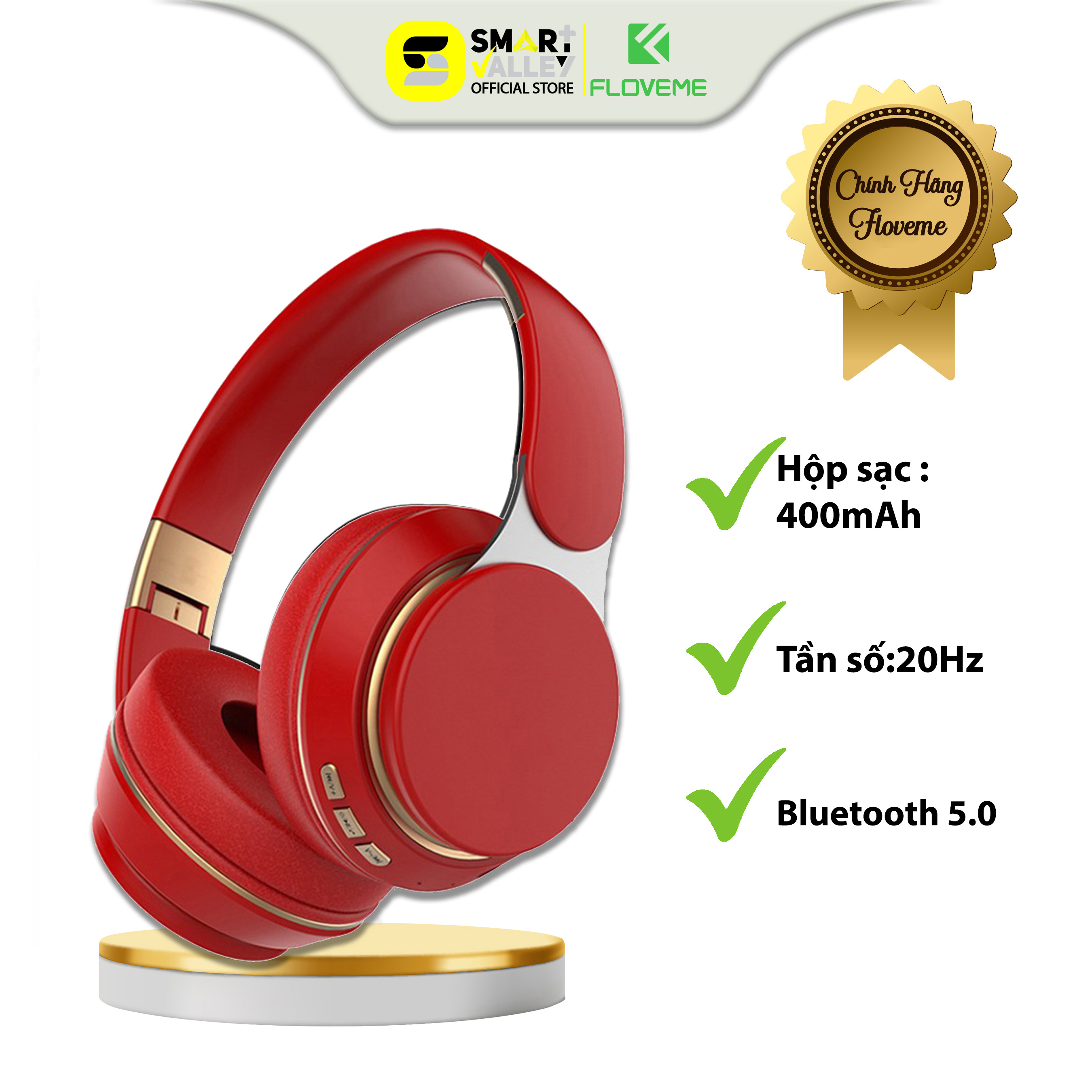 Tai nghe Floveme chụp tai Bluetooth FLOVEME B07 - Màu sắc trẻ trung nhiều lựa chọn- Công nghệ kết nối Bluetooth 5.0 - Micro chất lượng HD - Hàng chính hãng