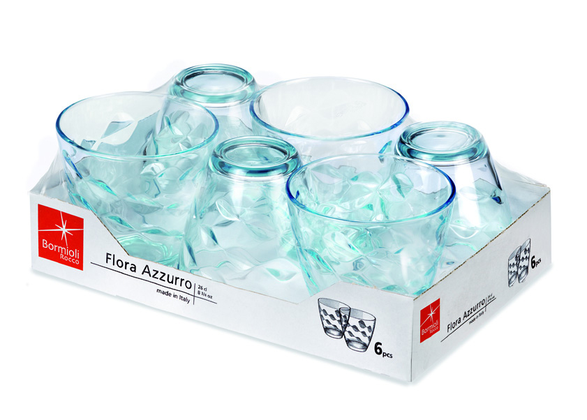 Bộ 6 Ly Thủy Tinh Flora Bormioli Rocco 384410V42021990 - Tím