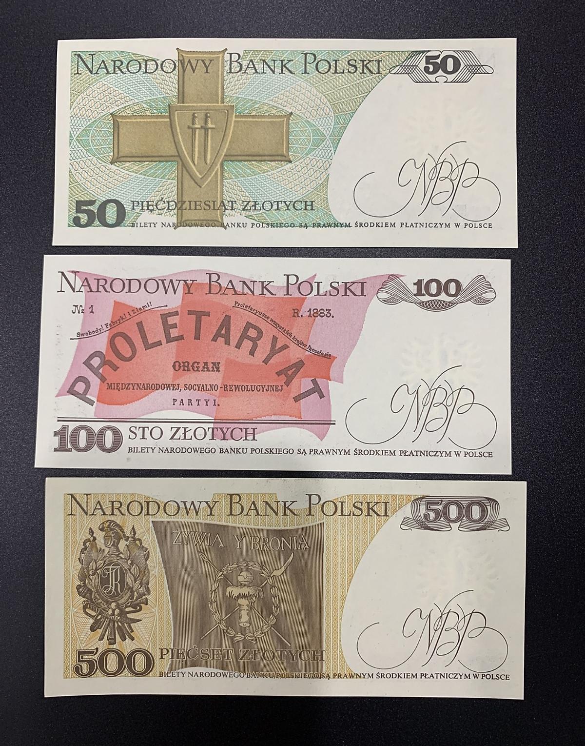 Combo 3 tờ tiền giấy mệnh giá 50 100 500 của Ba Lan - Poland sưu tầm, sưu tầm