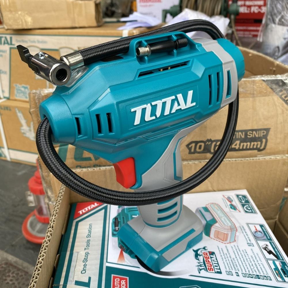 MÁY BƠM HƠI CẦM TAY TỰ ĐỘNG DÙNG PIN 20V (KHÔNG KÈM PIN &amp; SẠC) 34BAR TOTAL TACLI2018 - HÀNG CHÍNH HÃNG