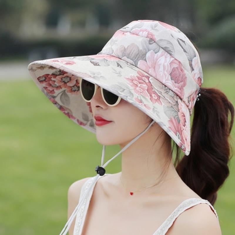 mũ rộng vành hở chóp chống nắng,chống tía uv thời trang mùa hè cho nữ