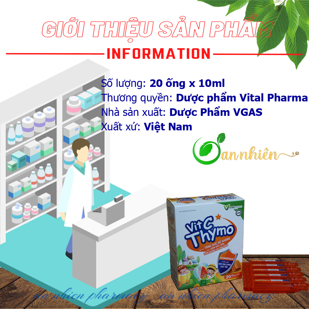 Siro tăng cường đề kháng cho trẻ Vit.C Thymo