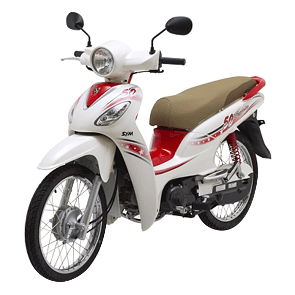 Xe Máy SYM Angela 50cc - Trắng Đỏ