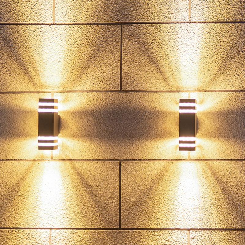 Hình ảnh Đèn tường Atimol 2 đầu 4 sọc kẻ ngang 009L - đèn trang trí MIA LAMP trang trí ngoài trời, trong nhà