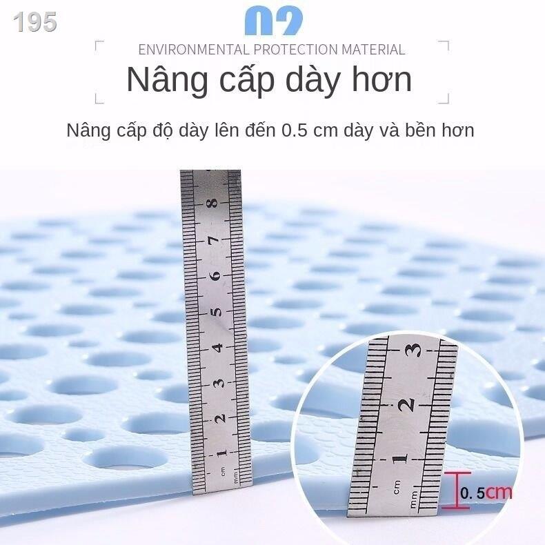Thảm chống trơn nhà tắm lỗ tròn siêu dày, sen tắm, nhựa gia dụng, thấm