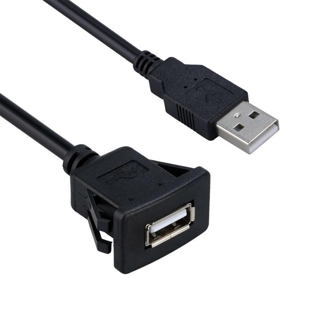 USB2.0 Extension  Mount Cable for car boat Motorcycle Flush Dashboard