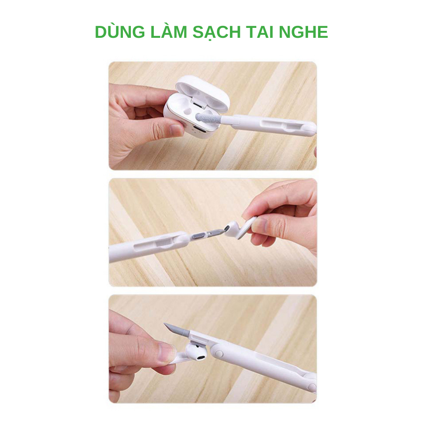 Dụng cụ vệ sinh bàn phím máy tính, điện thoại, tai nghe đa năng gọn nhẹ cầm tay 7 trong 1 bản đặc biệt 2022